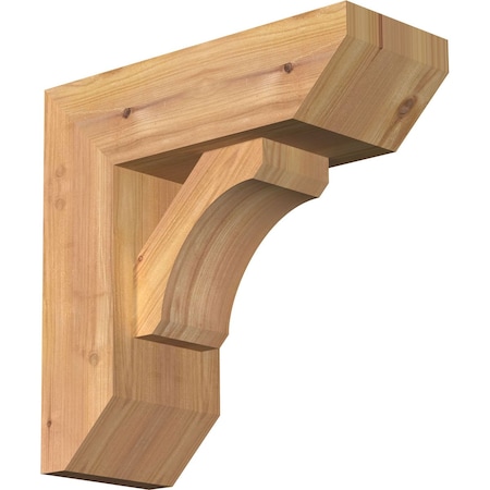 Legacy Slat Smooth Bracket w/ Offset Brace, Western Red Cedar, 5 1/2"W x 14"D x 14"H
